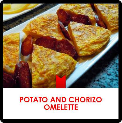 Potato and chorizo omelette recipe