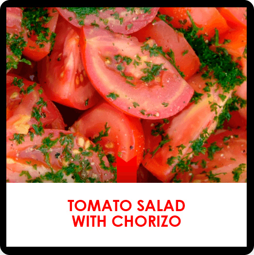 Tomato salad with chorizo recipe