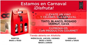 Carnaval con vino y productos gourmet de Mariscal & Sarroca